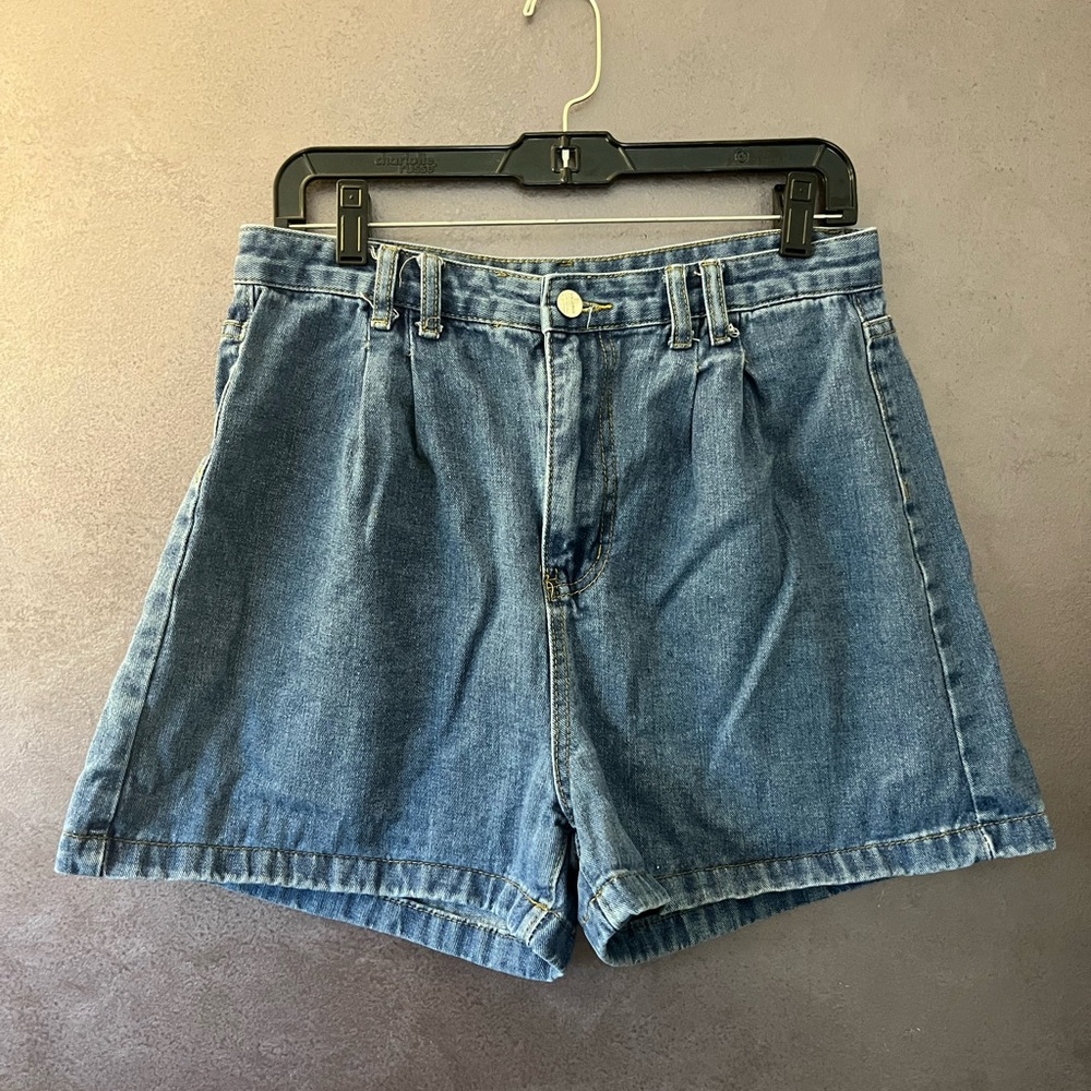High Waist Denim Blue Women's Shorts